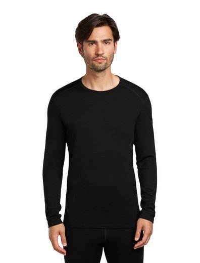 Icebreaker Underwear Thermo Long Sleeve Shirt 260 Tech Crewe - Merino Wool, close-fitting - black Men